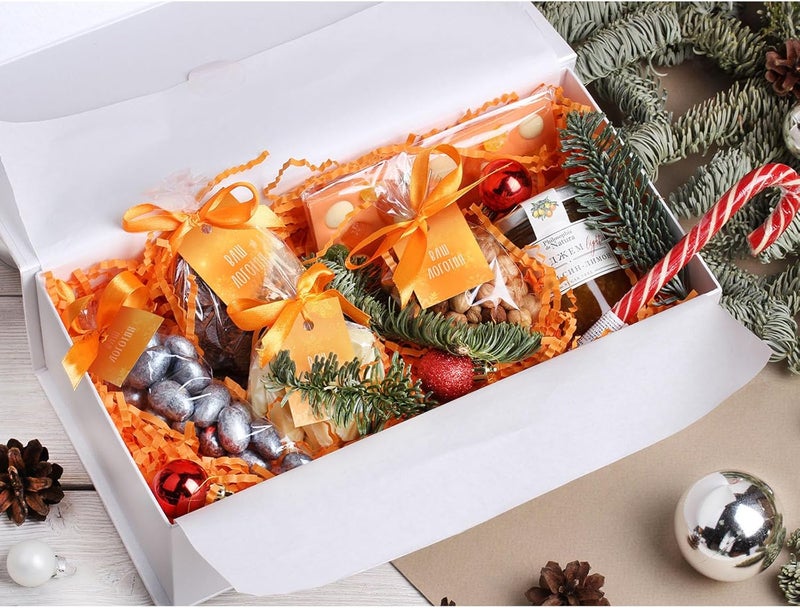 Zankubom 1/2LB Orange Crinkle Cut Paper Shred Filler Great for Gift Wrapping, Basket Fillers, Birthday, Gift Wrapping, Anniversary, Halloween Thanksgiving Christmas Party Decor Filling Supplies - Image 2